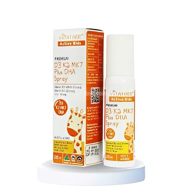 Premium D3 K2 MK7 Plus DHA Úc VITATREE dạng xịt 20ml